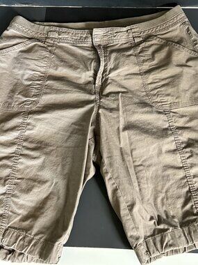 St. John's Bay Khaki-Colored, Knee-Length Cargo Shorts